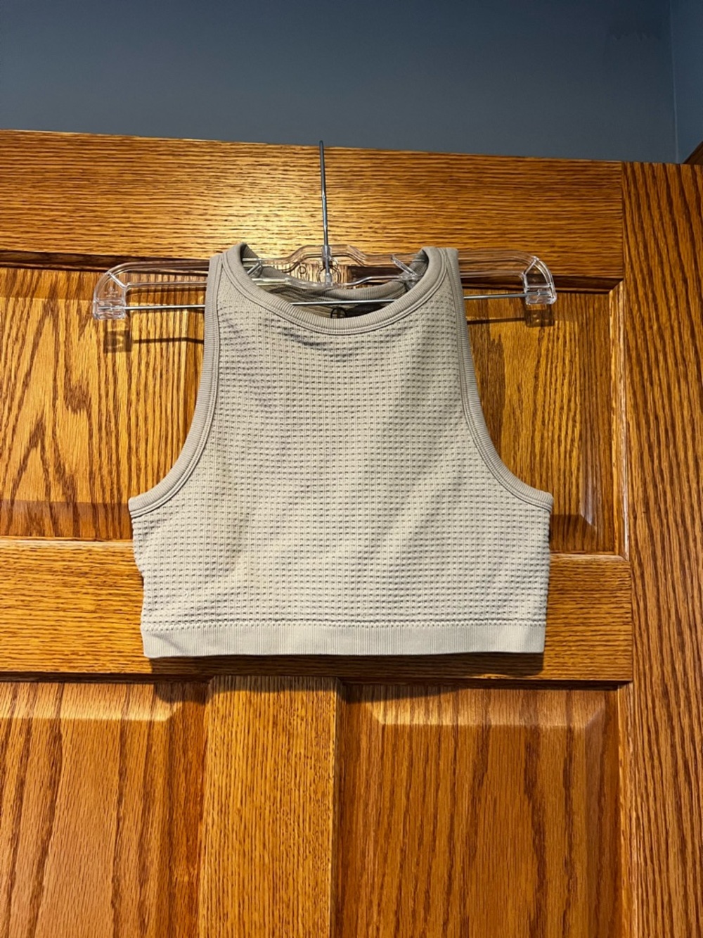 Garage Cropped High Neck Tank Top